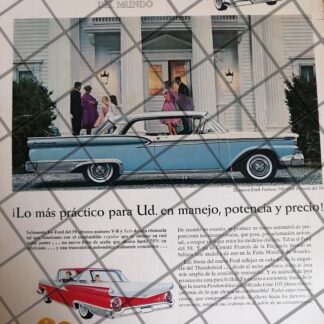 CARTEL RETRO AUTOS FORD FAIRLANE 500 1959 -1076