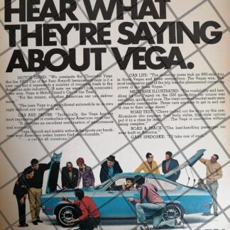 CARTEL RETRO AUTOS CHEVROLET CHEVY VEGA 1970 -1075