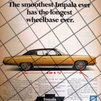 CARTEL RETRO AUTOS CHEVROLET IMPALA 1971 -1070