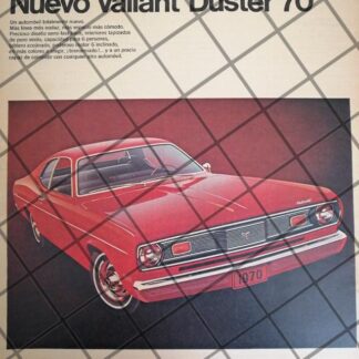 AFICHE RETRO ORIGINAL AUTOS DODGE VALIANT DUSTER 1970 -1064