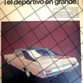 AFICHE RETRO ORIGINAL AUTOS DODGE GTS 1970 -1063