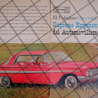 AFICHE RETRO ORIGINAL AUTOS CHEVROLET IMPALA 1961 -1061