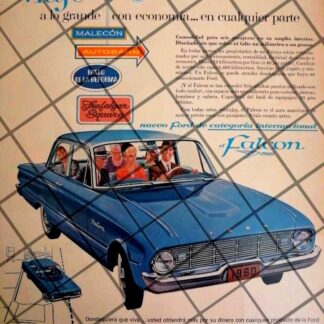 AFICHE RETRO ORIGINAL AUTOS FORD FALCON 1969 -1059
