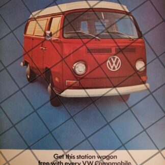 AFICHE RETRO ORIGINAL AUTOS VOLKSWAGEN COMBI 1971 -1056
