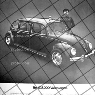 AFICHE RETRO ORIGINAL AUTOS VOLKSWAGEN VOCHO LIMOUSINA 1971-RARISIMO