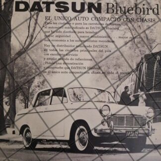 AFICHE RETRO ORIGINAL AUTOS DATSUN BLUEBIRD 1961 -1050