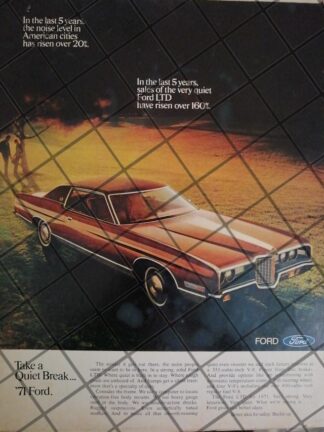 AFICHE RETRO ORIGINAL AUTOS FORD LTD. 1971-1049