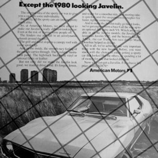 AFICHE RETRO ORIGINAL AUTOS AMERICAN JAVELIN SST 1971-1048
