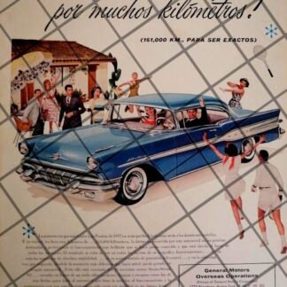 AFICHE RETRO ORIGINAL AUTOS PONTIAC STRATO STREAK 1957-1043