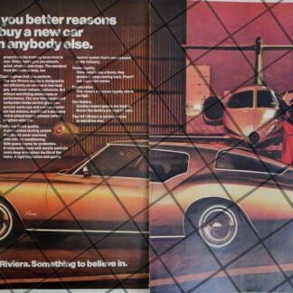 AFICHE RETRO ORIGINAL AUTOS BUICK RIVIERA 1971 -1041