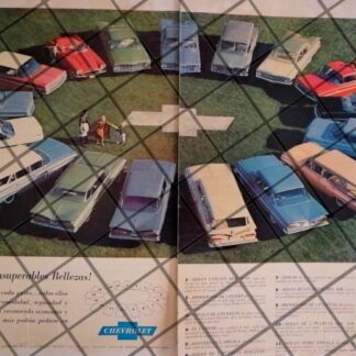 AFICHE RETRO ORIGINAL AUTOS CHEVROLET MODELOS DE 1969 -1039