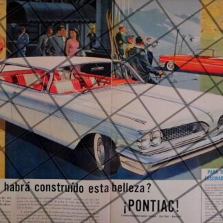 AFICHE RETRO ORIGINAL AUTOS PONTIAC STRATO CHIEF 1959 -1038