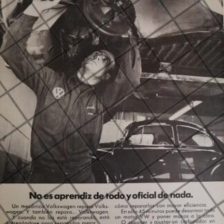 AFICHE RETRO ORIGINAL AUTOS VOLKSWAGEN VOCHO 1969 -1026
