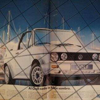 AFICHE RETRO ORIGINAL AUTOS VOLKSWAGEN GOLF 1991 -1024