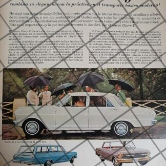 AFICHE RETRO ORIGINAL AUTOS CHEVROLET CHEVI NOVA /1022