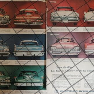 AFICHE RETRO ORIGINAL AUTOS CHRYSLER DE 1959 /1020