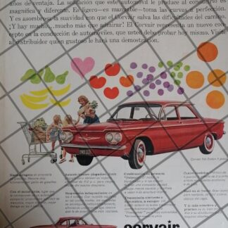 AFICHE RETRO ORIGINAL AUTOS CHEVROLET CORVAIR 700 1960 /1019