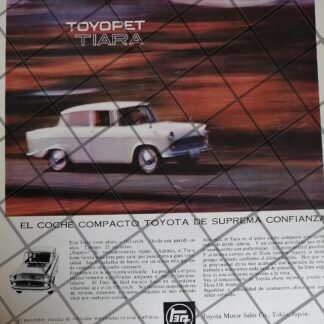AFICHE RETRO ORIGINAL AUTOS TOYOTA TOYOPET TIARA 1961 /1017