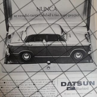 AFICHE RETRO ORIGINAL AUTOS DATSUN BLUEBIRD 1962 /1015