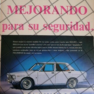 AFICHE RETRO ORIGINAL AUTOS NISSAN DATSUN 1969/1013