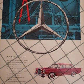 CARTEL RETRO ORIGINAL AUTOS MERCEDES BENZ 300 1965 /1006
