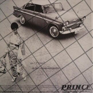 CARTEL RETRO ORIGINAL AUTOS PRINCE SKYLINE 1900 DELUXE 1962 /1003