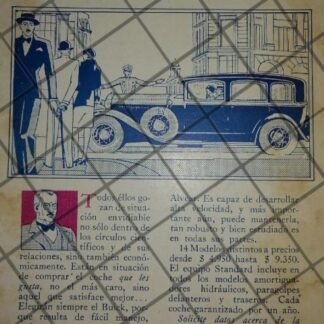 CARTEL VINTAGE ORIGINAL AUTOS BUICK 1926 DELUXE. -1104 RARO