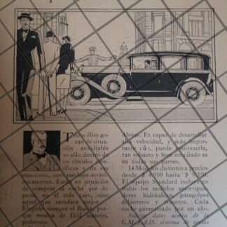 CARTEL ANTIGUO ORIGINAL AUTOS BUICK 1927 DELUXE. -1096
