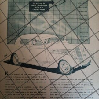 CARTEL ANTIGUO ORIGINAL AUTOS FORD V8 MODEL 40 DELUXE 1934