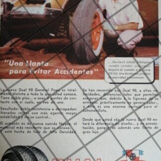 AFICHE RETRO PILOTO ADOLFO VELAZQUEZ Y GENERAL POPO 1960s