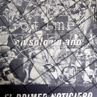 AFICHE RETRO ORIGINAL NACE LA AGENCIA DE NOTICIAS NOTIMEX 1969