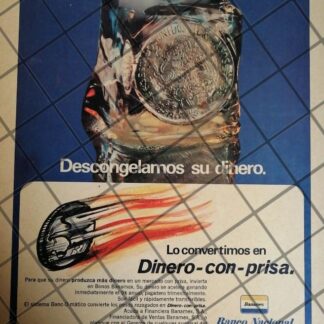 CARTEL PUBLICITARIO BANCO BANAMEX 1970 /965