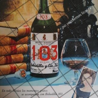 CARTEL PUBLICITARIO RETRO BRANDY BOBADILLA 1961 /628