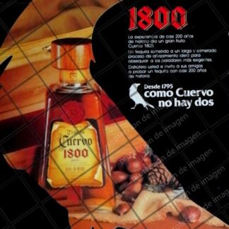 CARTEL PUBLICITARIO RETRO. TEQUILA CUERVO 1800 /1975