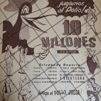 AFICHE ANTIGUO ORIGINAL LOTERIA NACIONAL 1956 /184