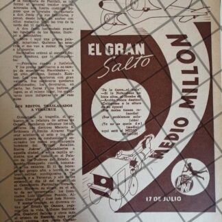 AFICHE ANTIGUO ORIGINAL LOTERIA NACIONAL 1956 /185