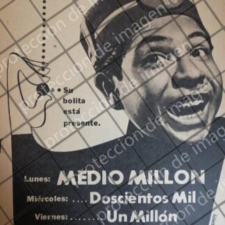 AFICHE ANTIGUO ORIGINAL LOTERIA NACIONAL EL NIÑO GRITON 1956 /182