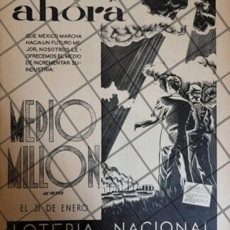 AFICHE RETRO ORIGINAL LOTERIA NACIONAL 1947 /181