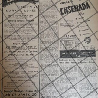 CARTEL ANTIGUO CIRCO ATAYDE Y OTROS 1947