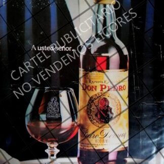 CARTEL RETRO. BRANDY PEDRO DOMECQ 1970s /VINOS