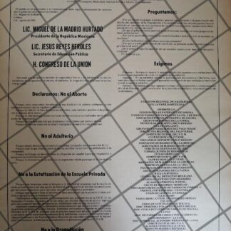 AFICHE POLITICO RETRO RENOVACION MORAL, MIGUEL DEL A MADRID 1983