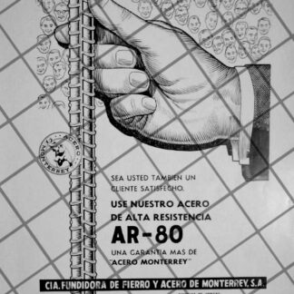 AFICHE RETRO ORIGINAL. FUNDIDORA MONTERREY 1959 /939