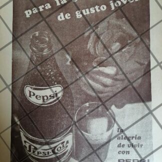 CARTEL VINTAGE ORIGINAL PEPSI 1966 LOGO RARO /P72