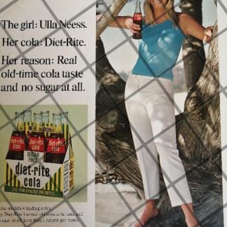 CARTEL VINTAGE ORIGINAL REFRESCOS DIET RITE COLA 1966