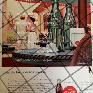 AFICHE ANTIGUO ORIGINAL COCA COLA DIBUJO: ROBERT MOORE /R5