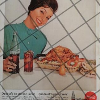 CARTEL PUBLICIDAD VINTAGE ORIGINAL COCA COLA 1960S /C40