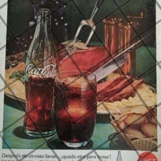 CARTEL PUBLICIDAD VINTAGE ORIGINAL COCA COLA 1960S /C39