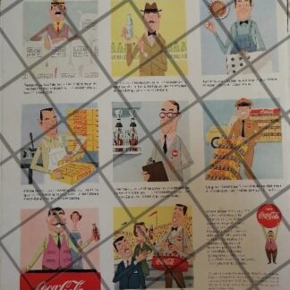 CARTEL PUBLICIDAD VINTAGE ORIGINAL COCA COLA 1950S /C38