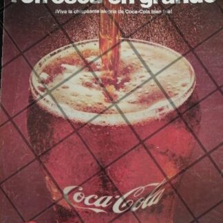 CARTEL PUBLICIDAD VINTAGE ORIGINAL COCA COLA 1960S /C36
