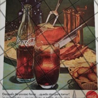 CARTEL PUBLICITARIO RETRO ORIGINAL COCA COLA 1962 /C24
